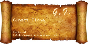 Gunszt Ilona névjegykártya