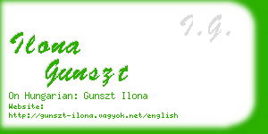 ilona gunszt business card